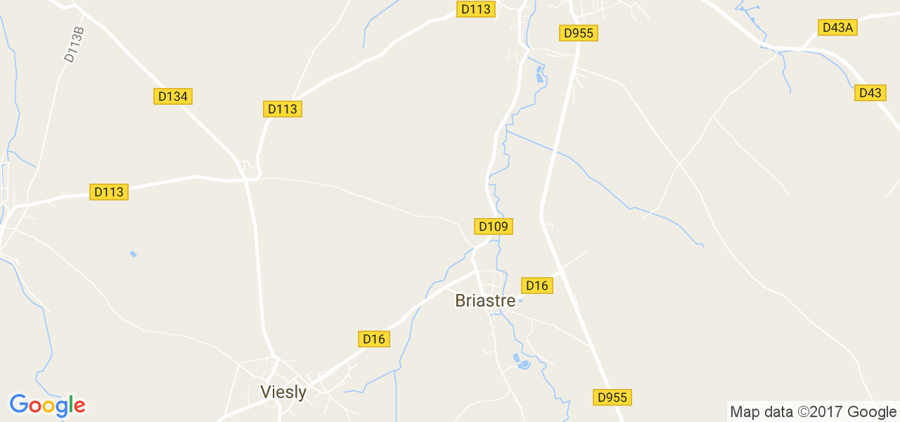 map de la ville de Briastre