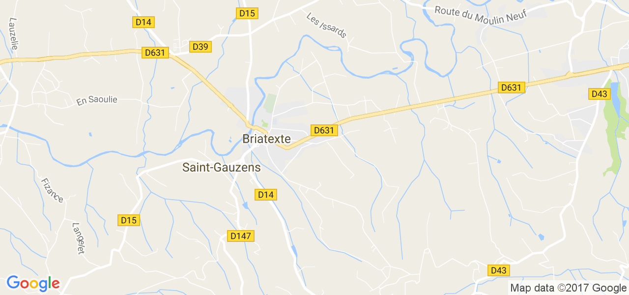 map de la ville de Briatexte