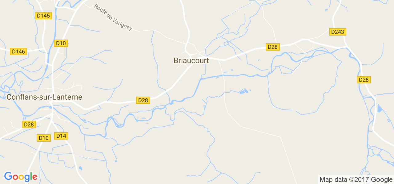 map de la ville de Briaucourt