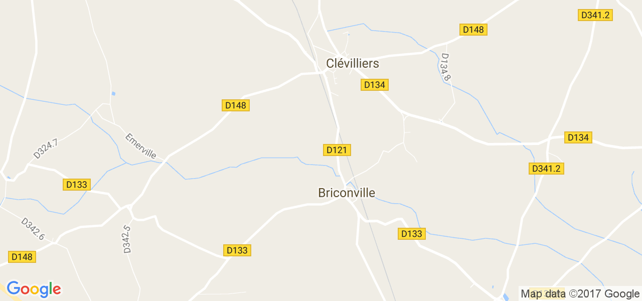 map de la ville de Briconville