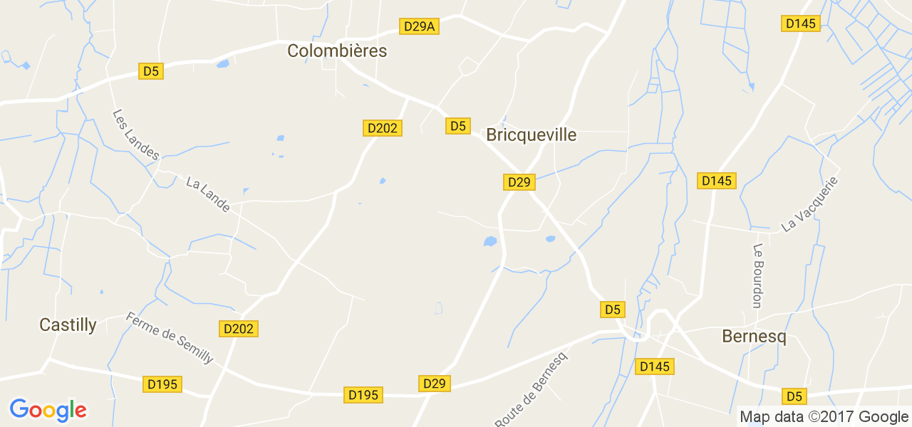 map de la ville de Bricqueville