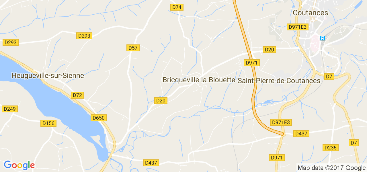 map de la ville de Bricqueville-la-Blouette