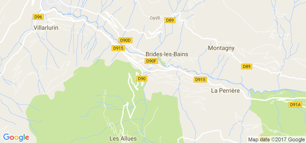 map de la ville de Brides-les-Bains