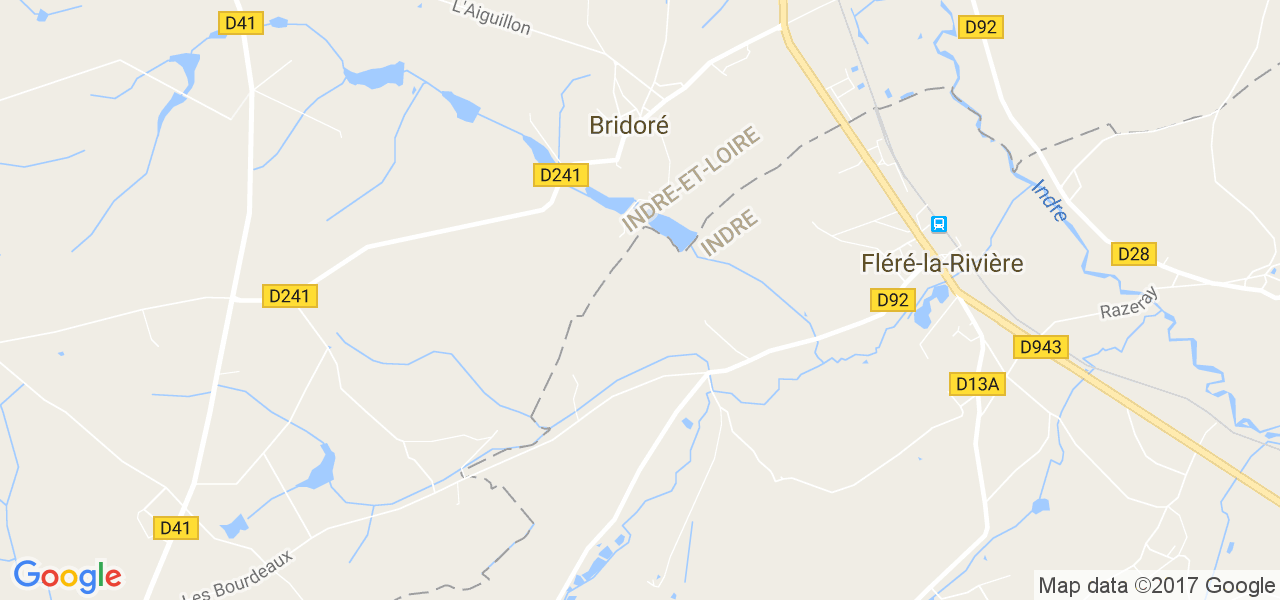 map de la ville de Bridoré