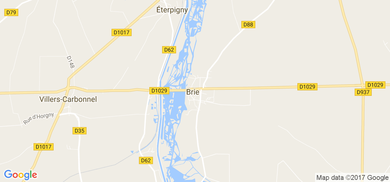 map de la ville de Brie