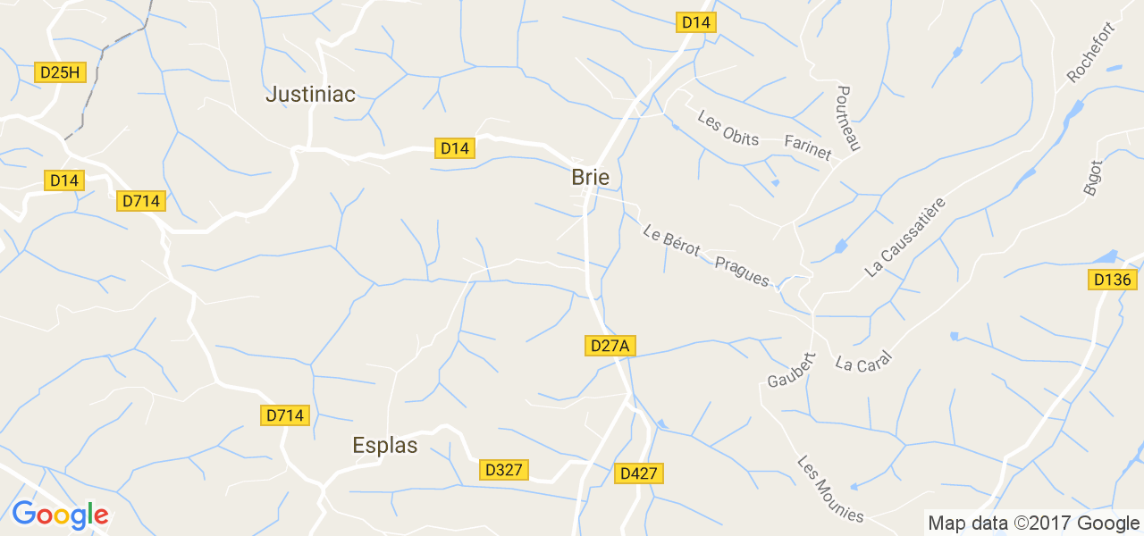 map de la ville de Brie