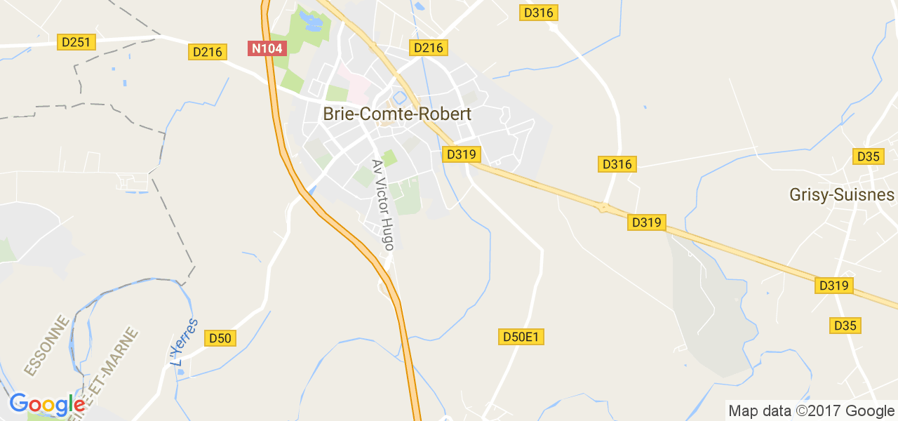 map de la ville de Brie-Comte-Robert