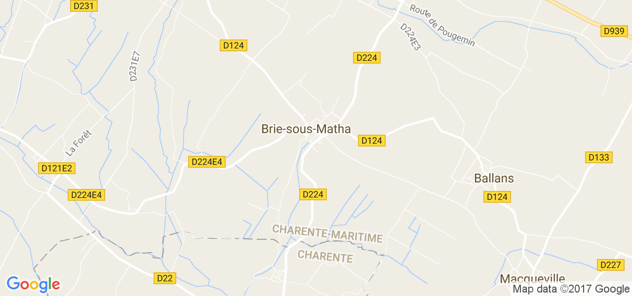 map de la ville de Brie-sous-Matha