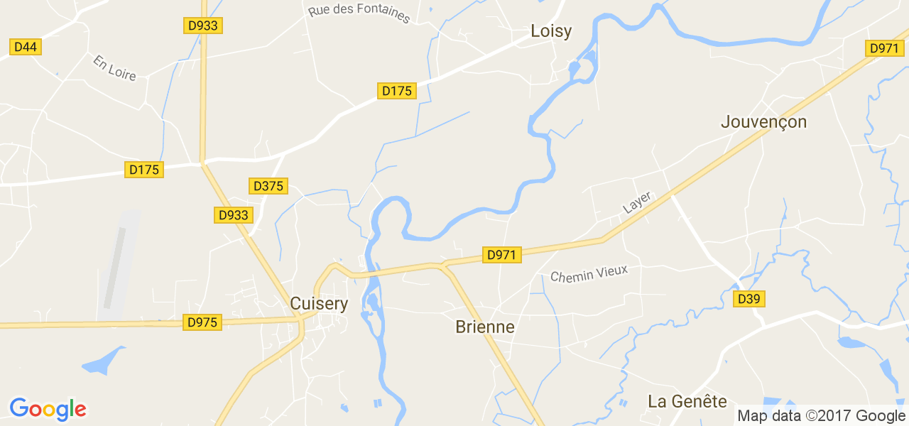 map de la ville de Brienne