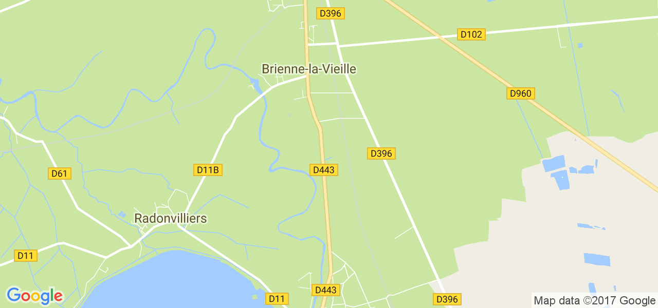 map de la ville de Brienne-la-Vieille