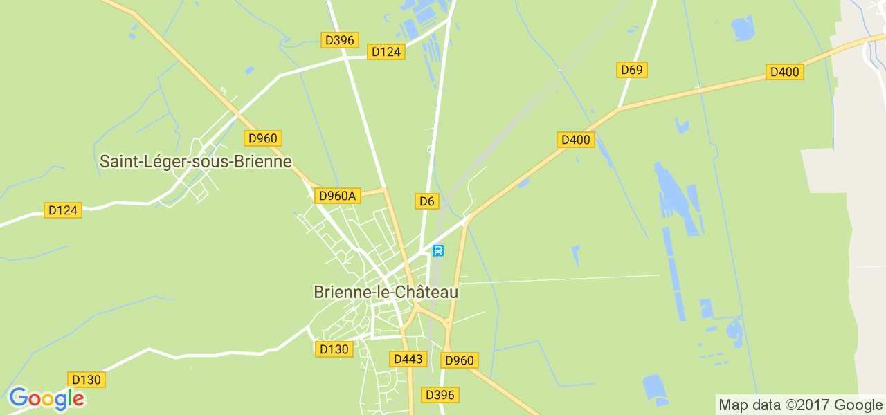 map de la ville de Brienne-le-Château