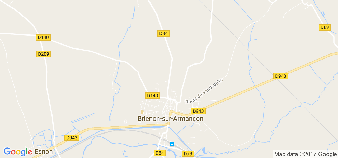 map de la ville de Brienon-sur-Armançon