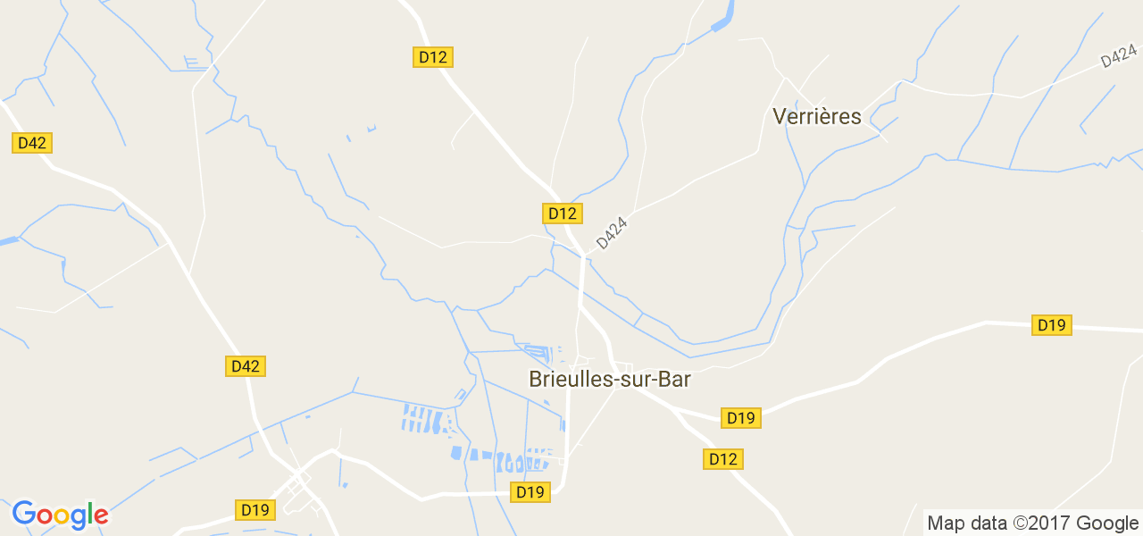 map de la ville de Brieulles-sur-Bar