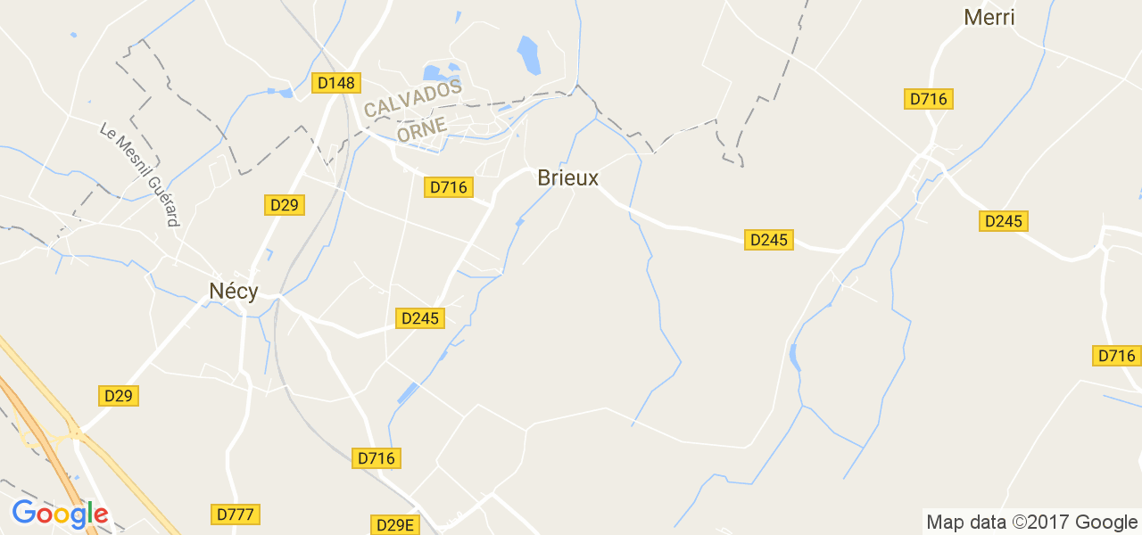 map de la ville de Brieux