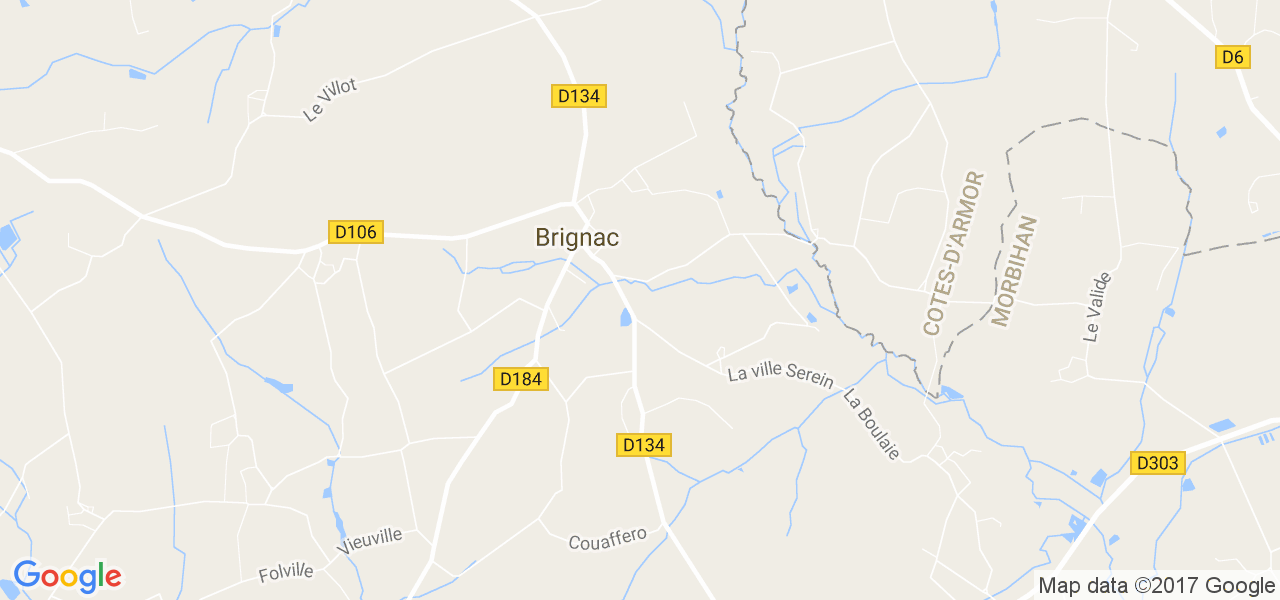 map de la ville de Brignac