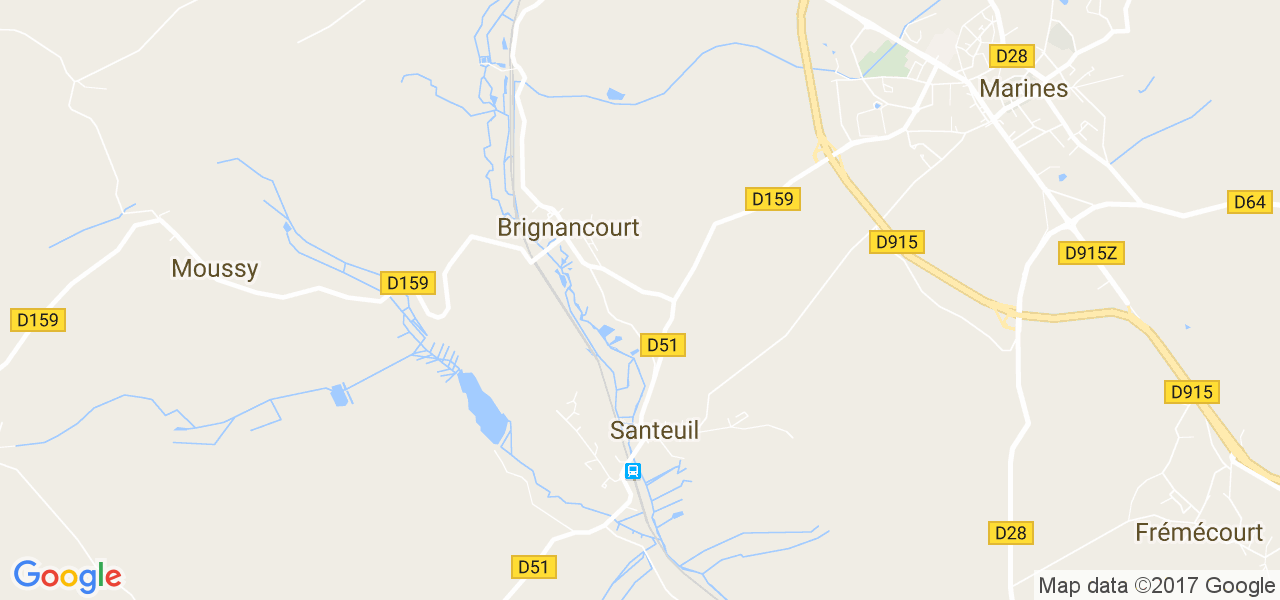 map de la ville de Brignancourt