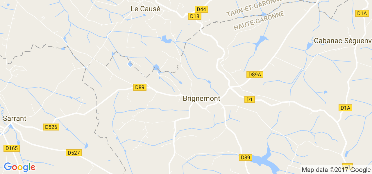 map de la ville de Brignemont