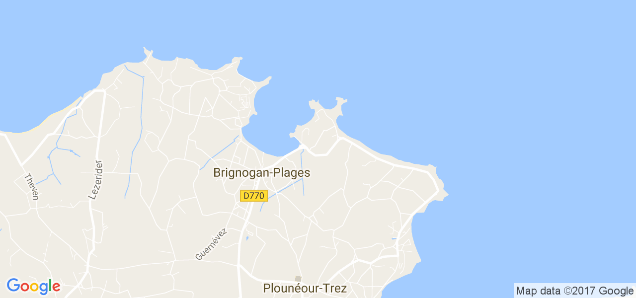 map de la ville de Brignogan-Plage