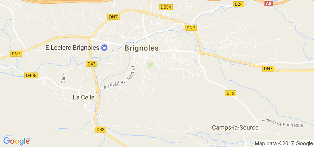 map de la ville de Brignoles