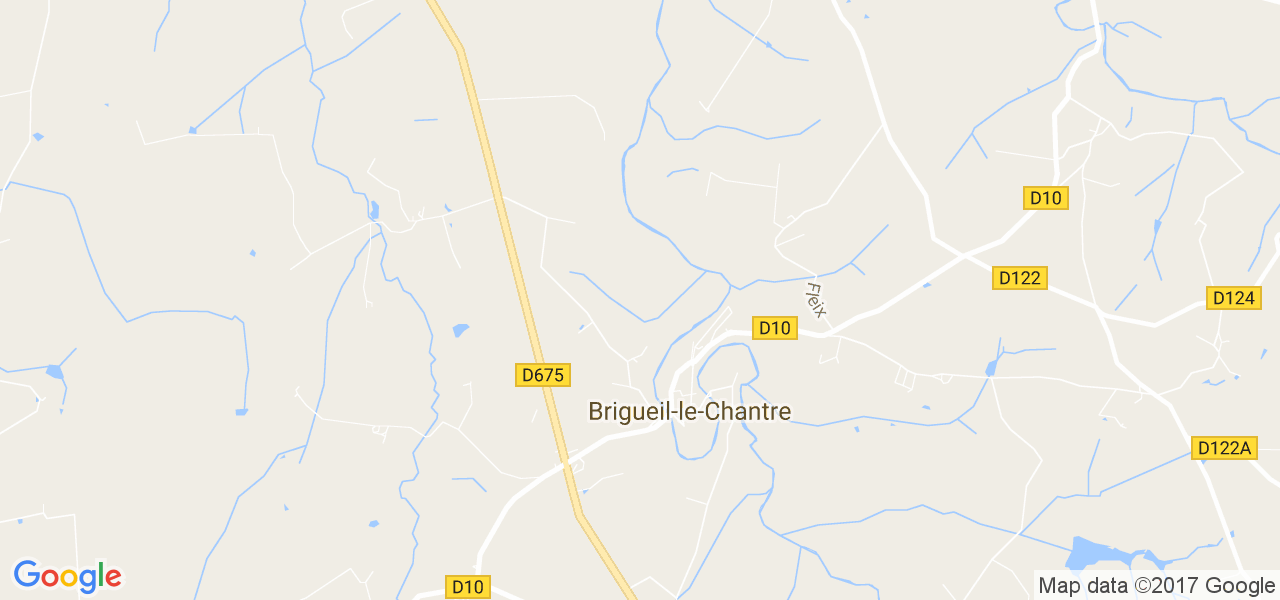 map de la ville de Brigueil-le-Chantre