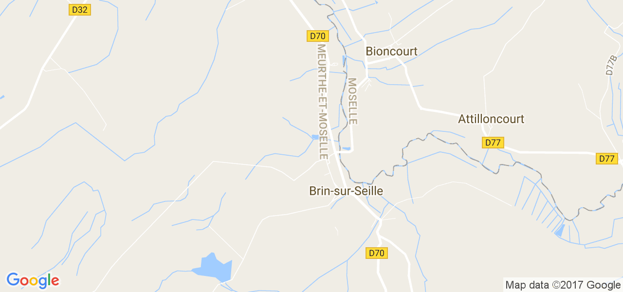 map de la ville de Brin-sur-Seille