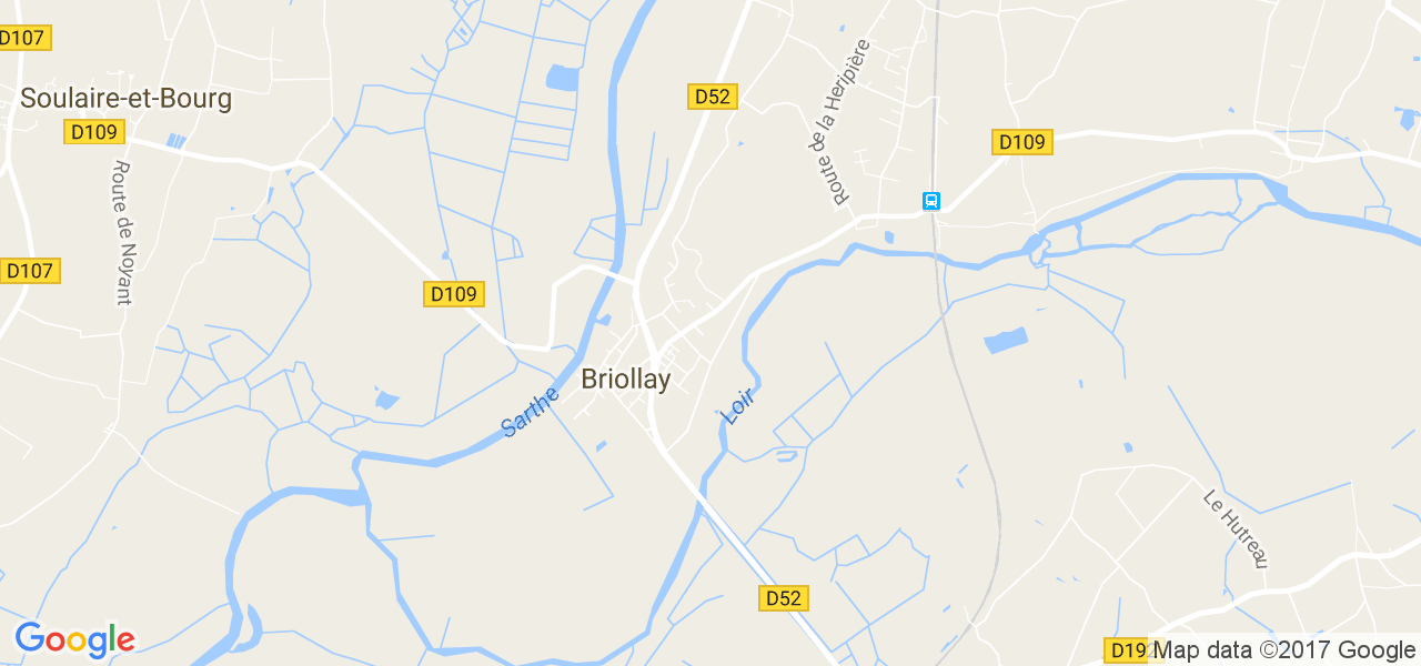 map de la ville de Briollay