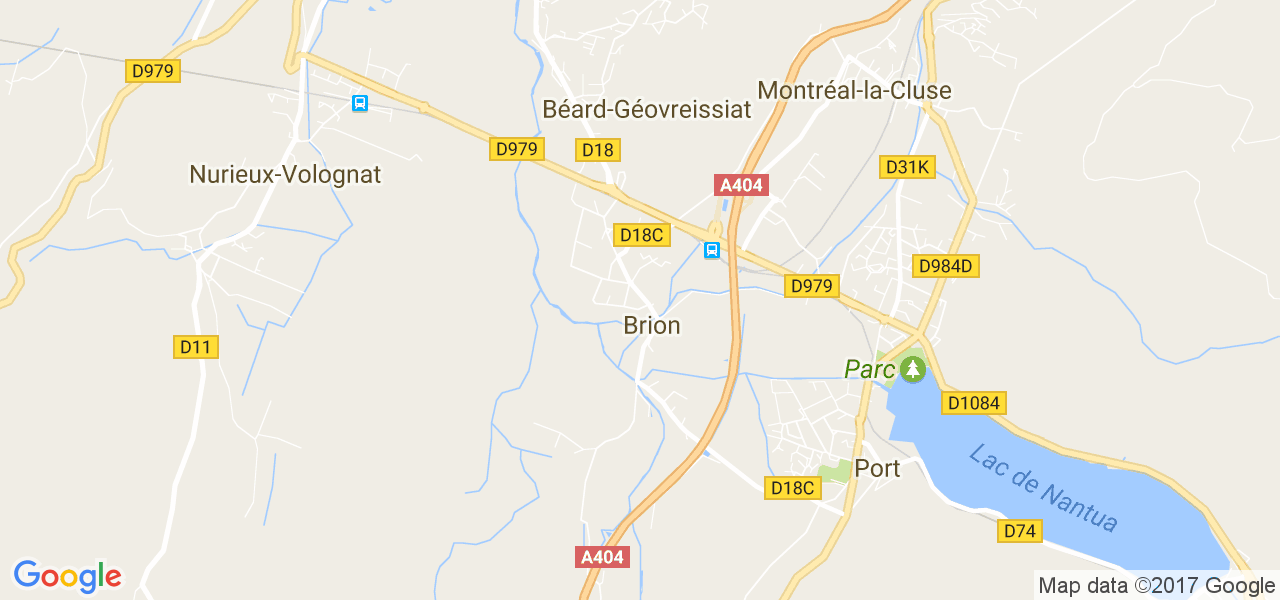 map de la ville de Brion