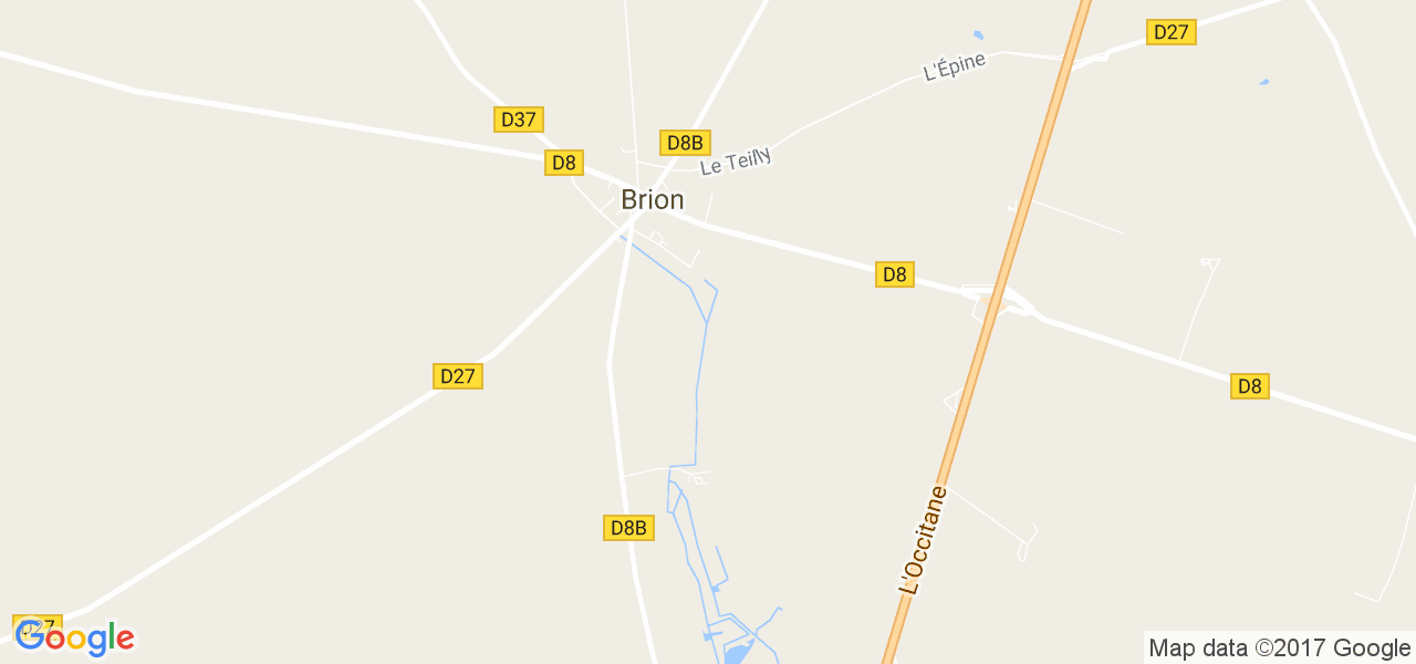 map de la ville de Brion