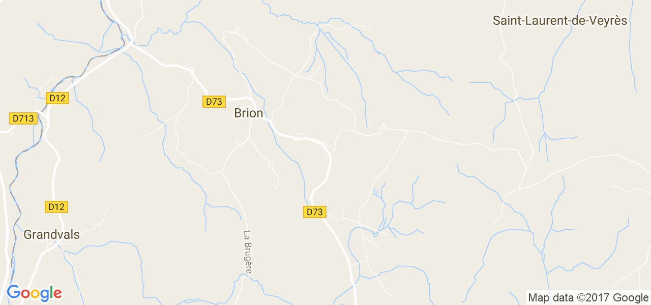 map de la ville de Brion