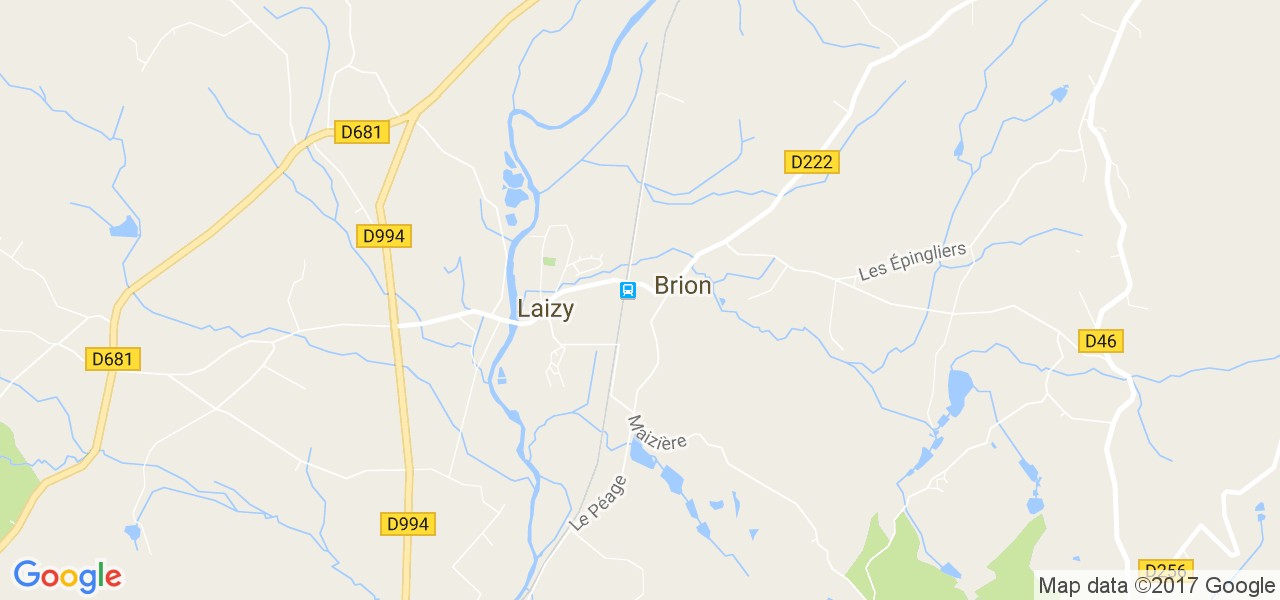 map de la ville de Brion