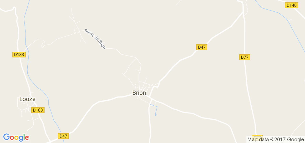 map de la ville de Brion