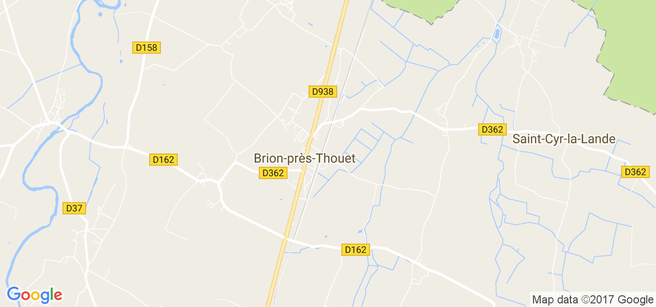 map de la ville de Brion-près-Thouet