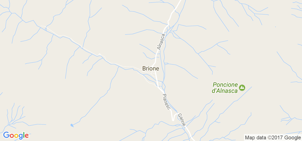 map de la ville de Brione (Verzasca)