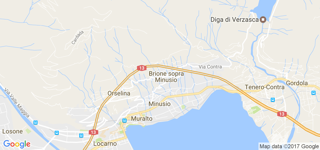 map de la ville de Brione sopra Minusio