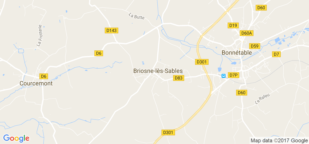 map de la ville de Briosne-lès-Sables