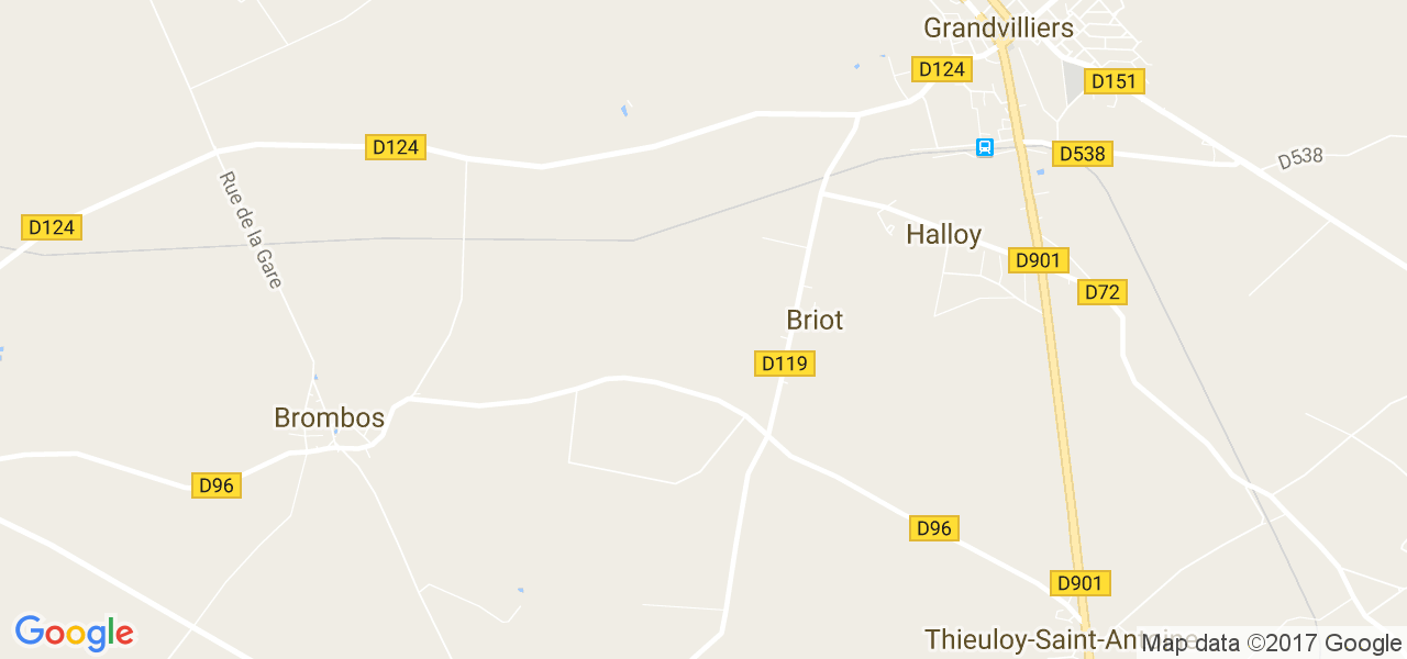 map de la ville de Briot