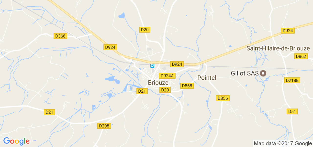 map de la ville de Briouze