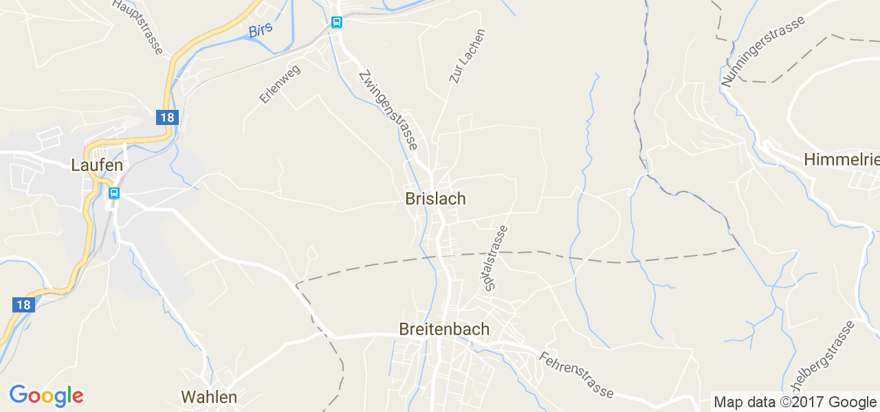 map de la ville de Brislach