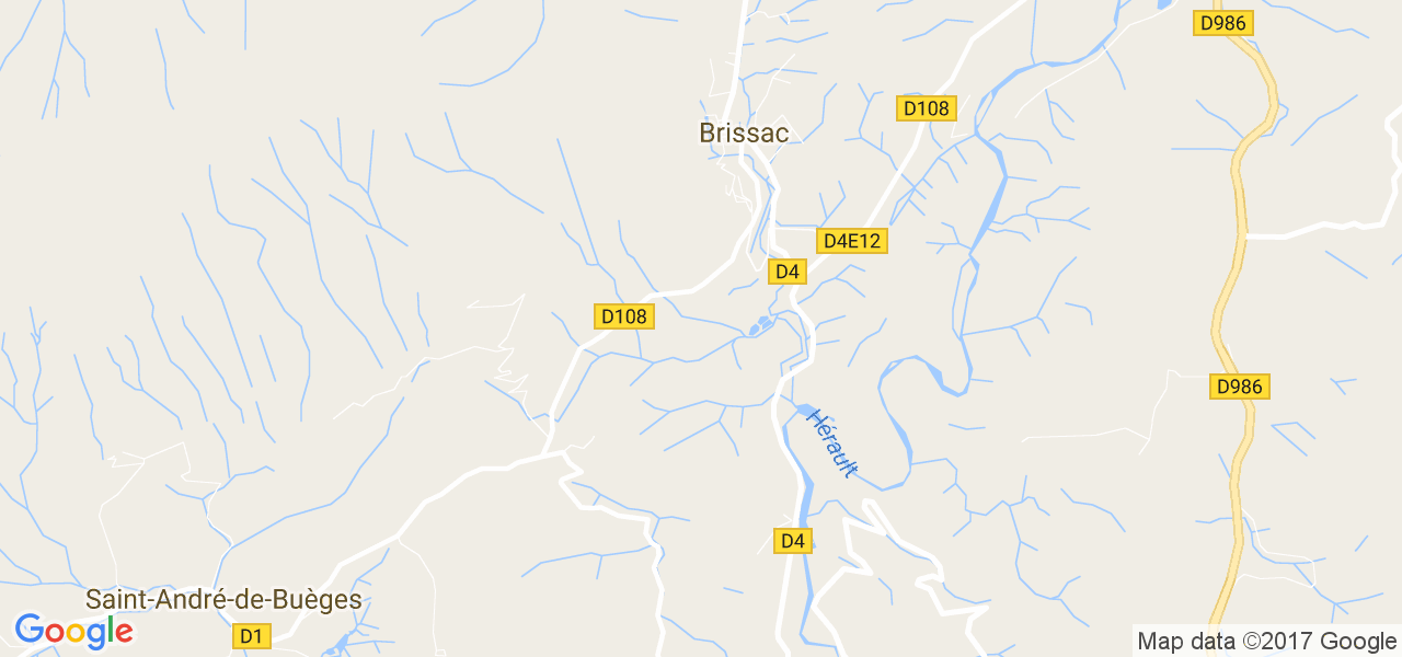 map de la ville de Brissac