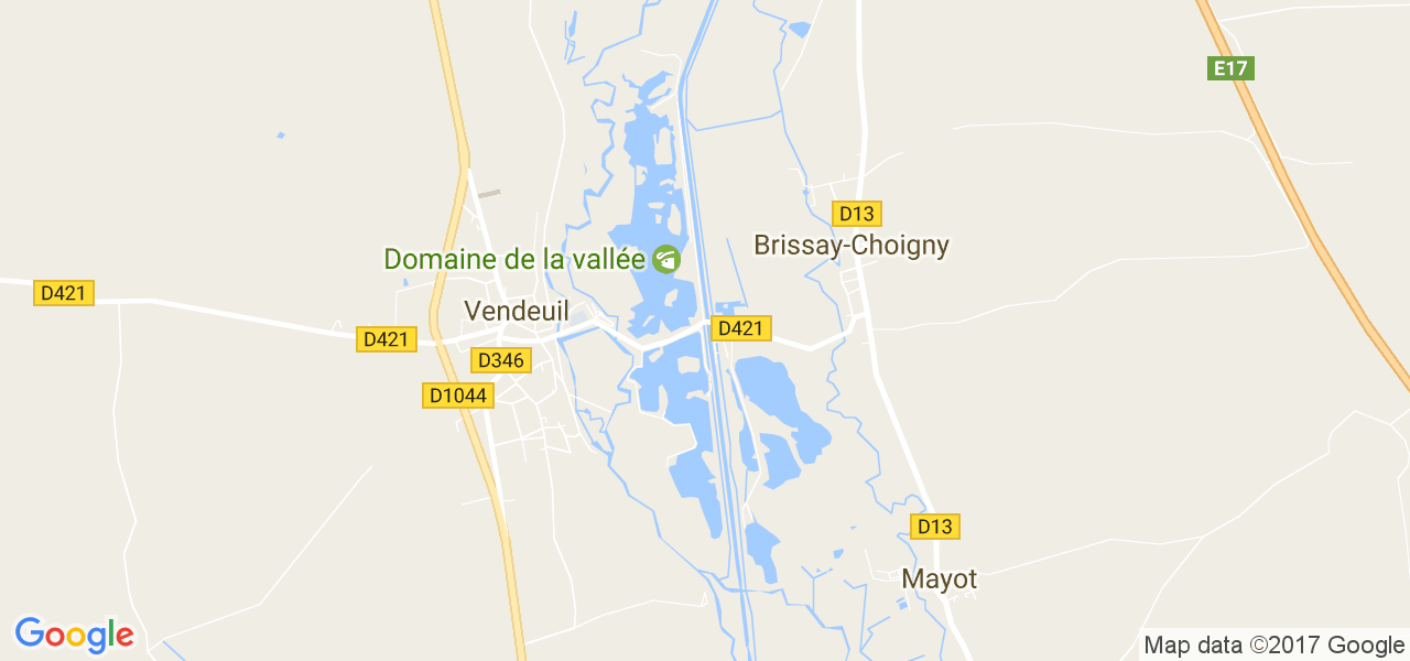 map de la ville de Brissay-Choigny