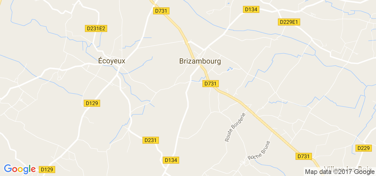 map de la ville de Brizambourg