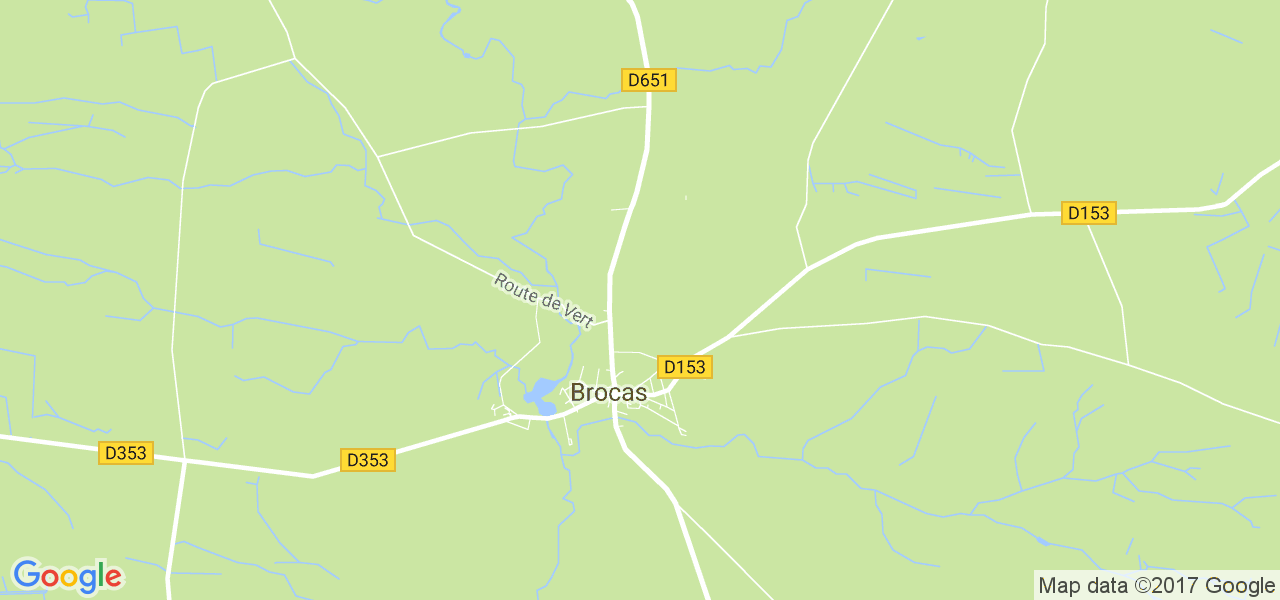 map de la ville de Brocas