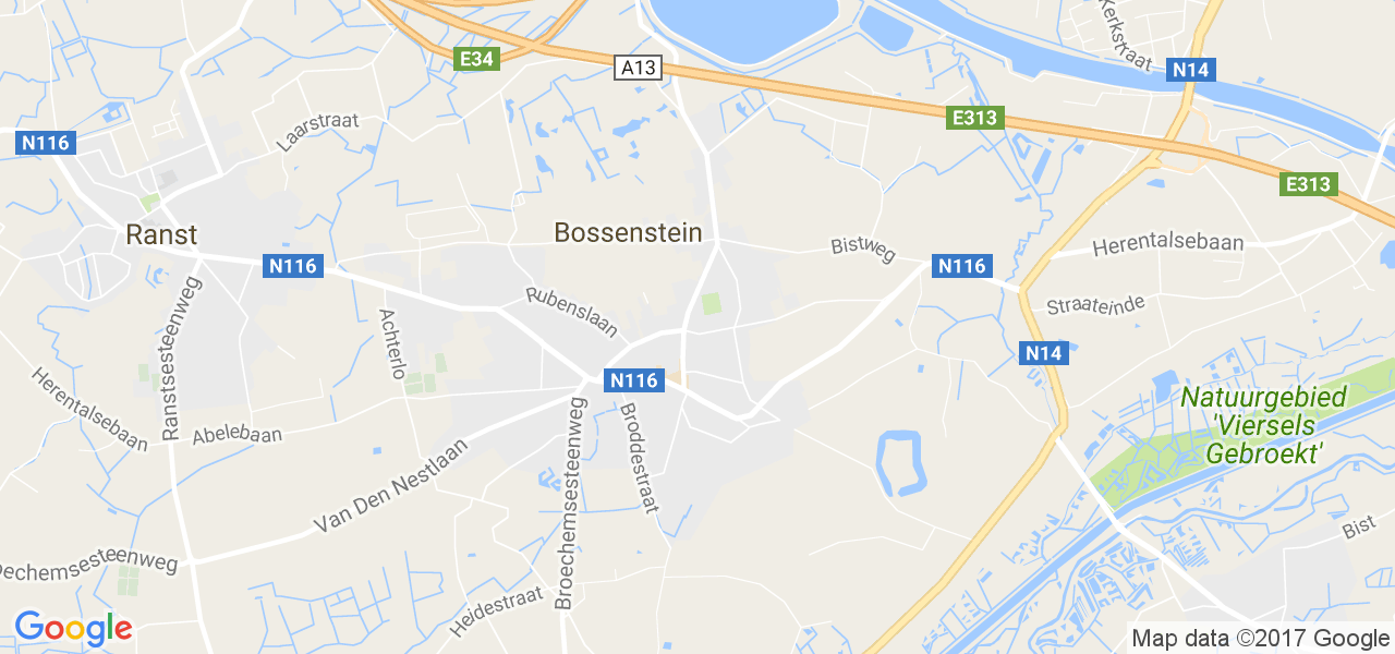 map de la ville de Broechem