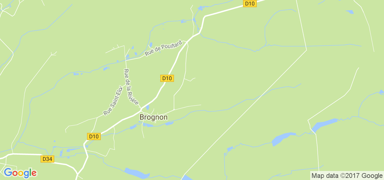 map de la ville de Brognon