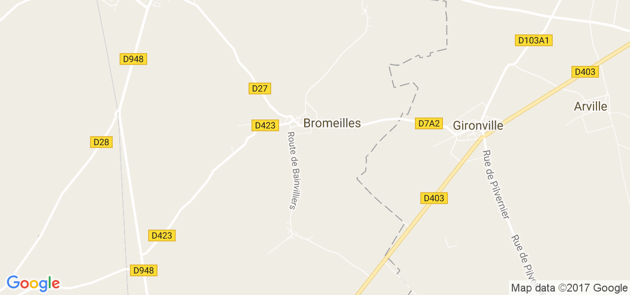 map de la ville de Bromeilles