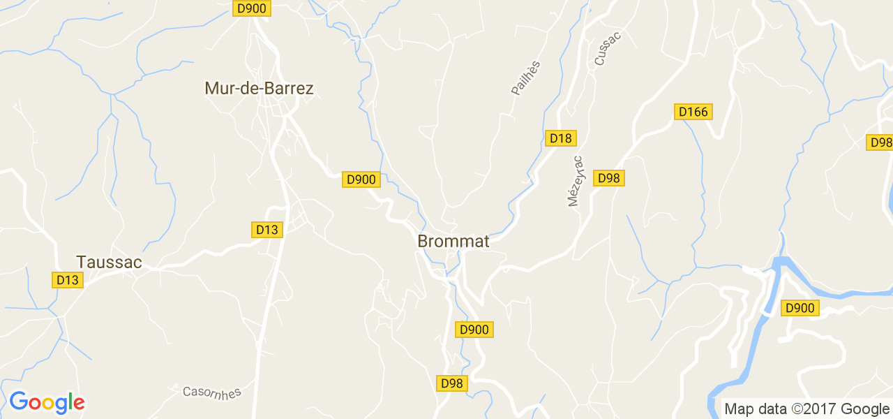 map de la ville de Brommat