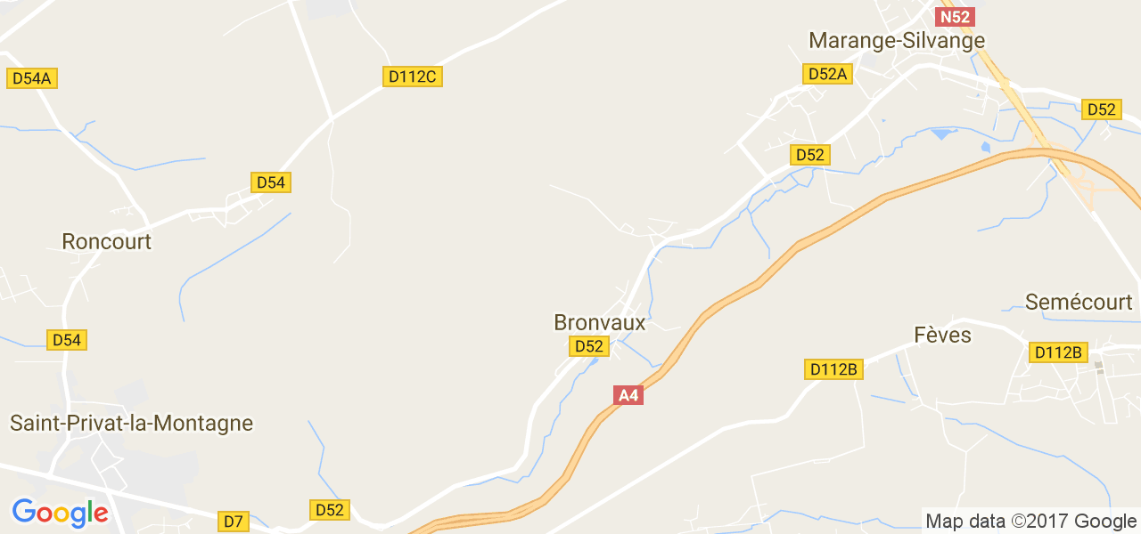 map de la ville de Bronvaux