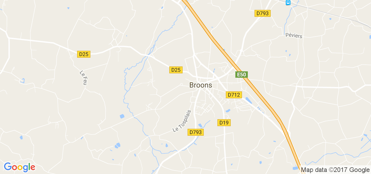 map de la ville de Broons