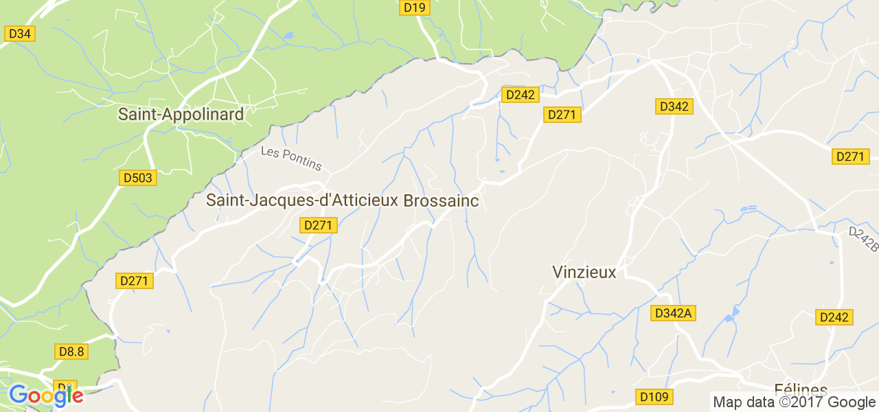 map de la ville de Brossainc