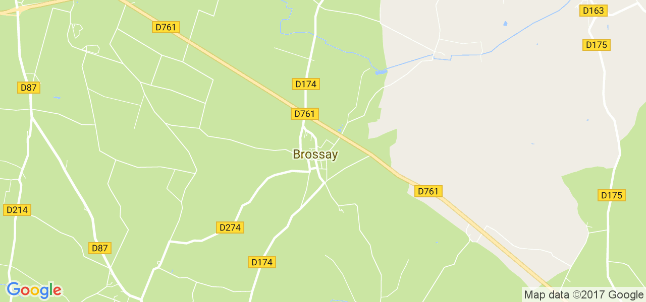 map de la ville de Brossay